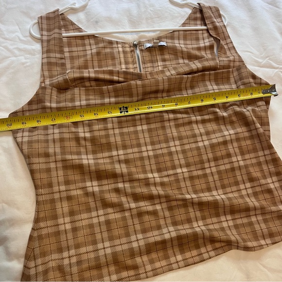 Miaou Imogene Corset Blouse Top Plaid Tank XXL 2XL Plus Size Zipper - Picture 6 of 7